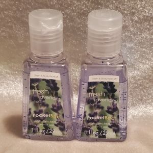2 Bath & Body Works Fresh Lavender PocketBac Hand Gel Anti…